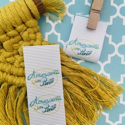 Etiquetas Alta Definição | Gorgurão | 2,5 cm Largura | Dobradas