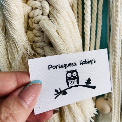 Etiquetas Alta definição | MATTE | 4 cm Largura | Planas | Logo Horizontal