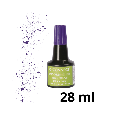 TINTA PARA ALMOFADA Q-CONNECT VIOLETA FRASCO DE 28 ML