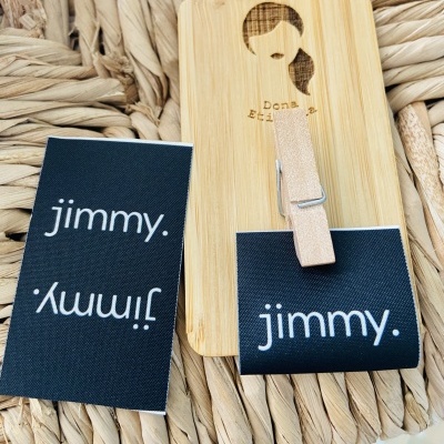 Etiquetas Alta Definição | MATTE | 3,5cm Largura |  Dobradas | Logo Horizontal