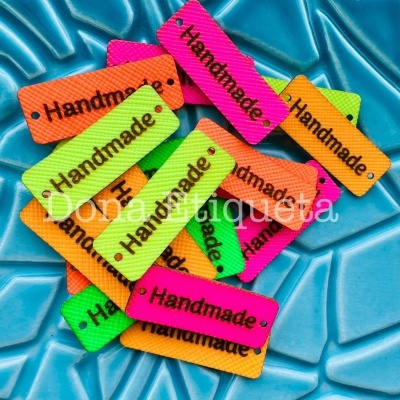 25 etiquetas de Napa Fluorescente |  Retangulares  | Coleção Neon Vibes