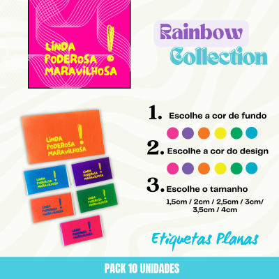 10 Etiquetas | LINDA, PODEROSA, MARAVILHOSA! | Personaliza tamanhos e cores