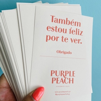 Cartões de Agradecimento| Vertical | 10 x 12,5 cm