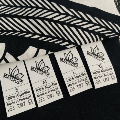 Etiquetas Poliamida | 2,5 cm Largura | Etiquetas composição com LOGOTIPO