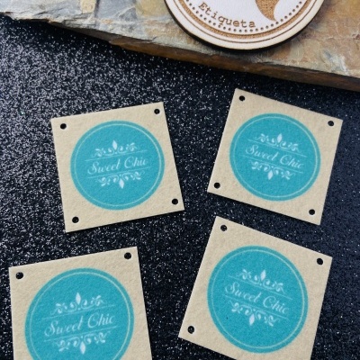 Etiquetas Alta Definição | Feltro | 3 cm Largura | Quadradas | Anti Borboto