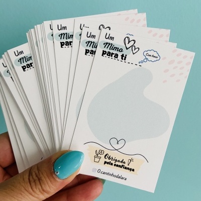 Cartões | Agradecimento | 8,5 x 5,5 cm | Verticais