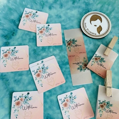 Tags Quadradas | Personalizados | 4 ou 5 cm