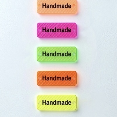 25 etiquetas de Napa Fluorescente |  Retangulares  | Coleção Neon Vibes