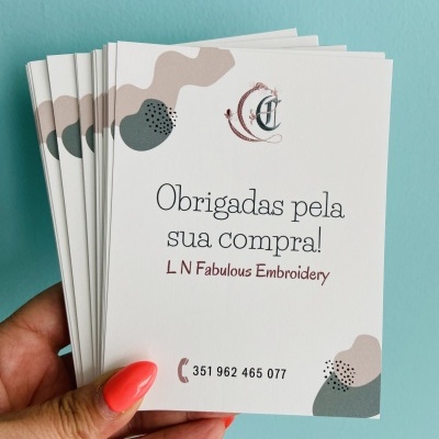 Cartões de Agradecimento| Vertical | 10 x 12,5 cm