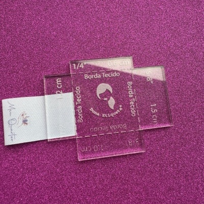 Gabarito de Medidas para Etiquetas | Acrilico