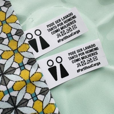 Etiquetas Poliamida | 2 cm Largura |  Etiquetas de composição com LOGOTIPO