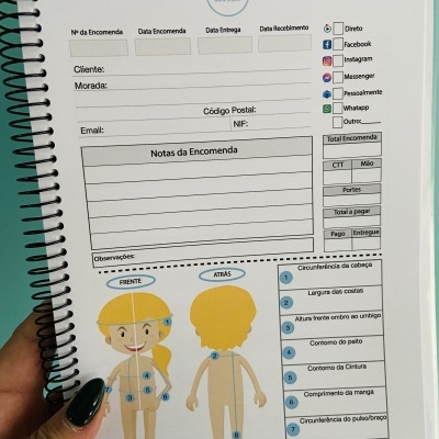 Livro para Modistas Infantil | 50, 100, 150, 200 páginas