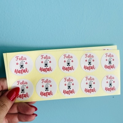 Autocolantes Gnomo | Feliz natal | Glossy