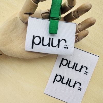 Etiquetas Alta Definição | MATTE | 4 cm Largura | Dobradas | Logo Horizontal