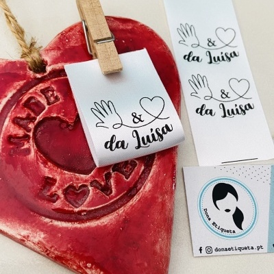 Etiquetas Monocromáticas | 3 cm Largura | Dobradas