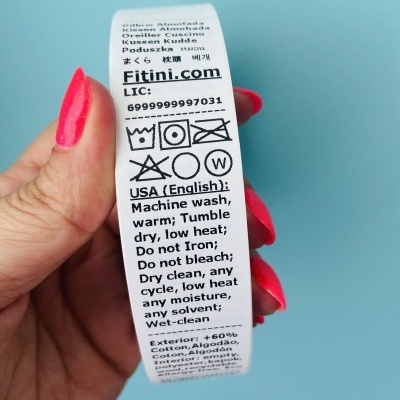 Etiquetas Poliamida | 3 cm Largura | até 12 cm de comprimento | Etiquetas  composição