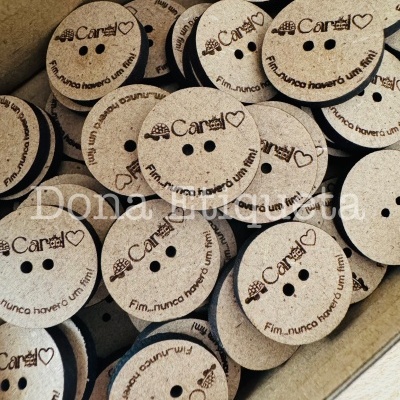 Botões em MDF personalizados | Várias Cores