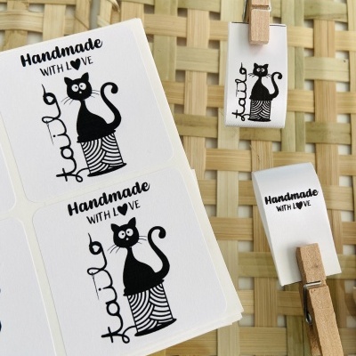 Autocolantes Quadrados |  personalizados com o seu Logotipo | Matte