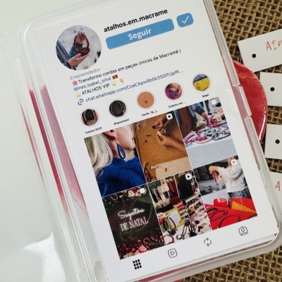 Cartões | Visita | Vertical | A sua página do Instagram