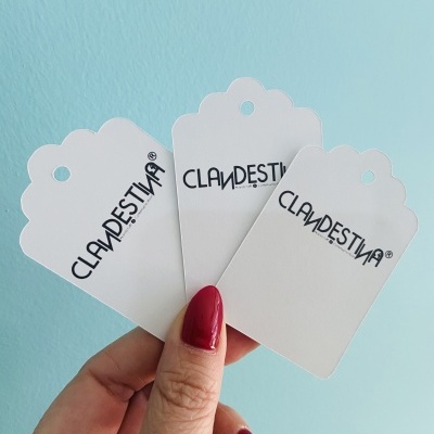 Tags Retangulares | Vertical  | Personalizado