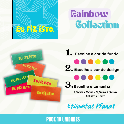10 Etiquetas | EU FIZ ISTO | Personaliza tamanhos e cores