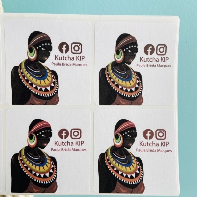 Autocolantes Quadrados |  personalizados com o seu Logotipo | Matte