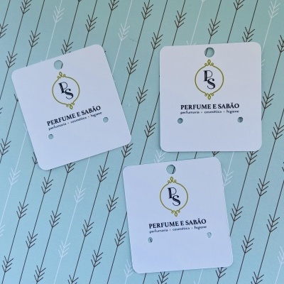 Tags | Brincos | 5 x 6 cm | Personalizado com Logotipo