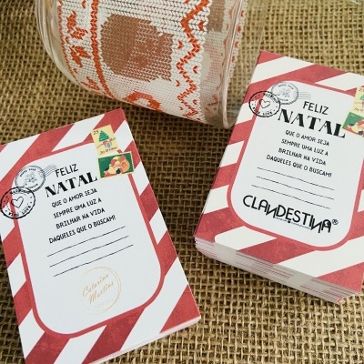 Cartões | Agradecimento NATAL | Personalizáveis | Papel Couché