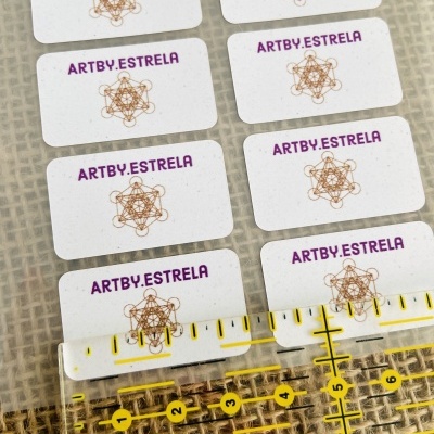 Etiquetas TermoAderentes || Retangulares  || Logotipos || MARCAS || 3,5 x 2 cm