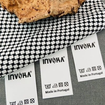 Etiquetas Poliamida | 3 cm Largura | Etiquetas  composição com LOGOTIPO