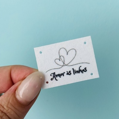 Etiquetas Alta Definição | Feltro | até 4 cm Largura | Retangulares | Anti Borboto