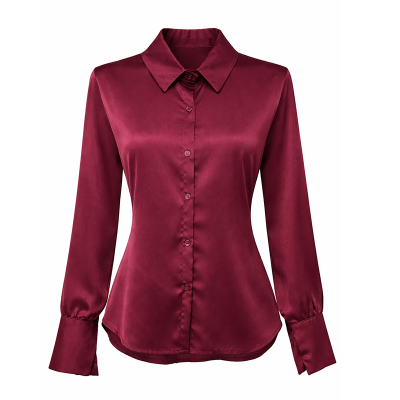 Blusa Bordô de cetim