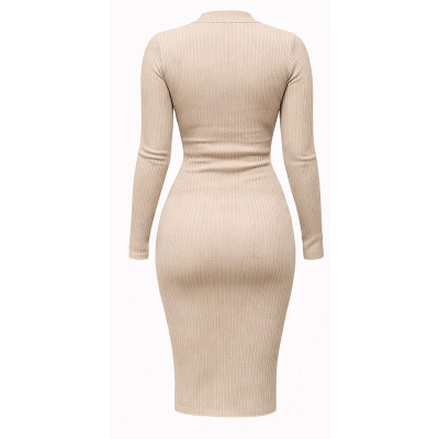 Vestido de Malha Bege