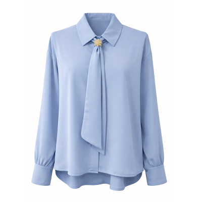 Blusa Azul bebé de cetim