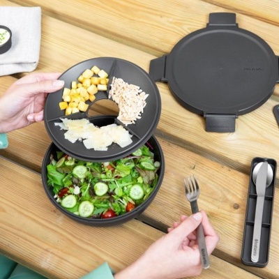 Brabantia Caixa p/alimentos 1,3lts Cinza Escuro