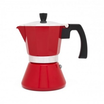 Cafeteira Tivoli vermelha 6chávenas Leopold