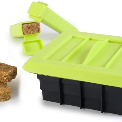 Ibili Kit p/12 Barras Energéticas Artesanais em Silicone Preto/Verde