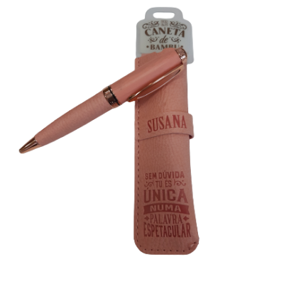 H&H - Caneta de Bambú com Bolsa Susana