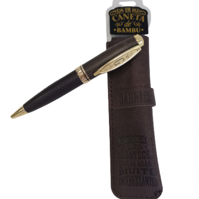 H&H - Caneta de Bambú com Bolsa Gabriel