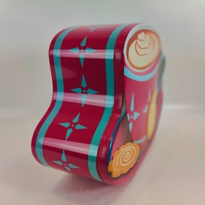 Silver Crane Lata de bolachas Cappuccino rosa