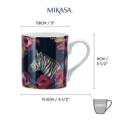 Mikasa Wild at Heart  Caneca 280ml Zebra