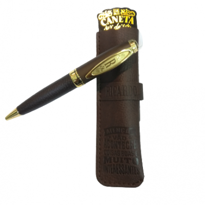 H&H - Caneta de Bambú com Bolsa Ricardo