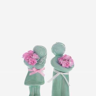 Rosa Malva Raminho Menina branco