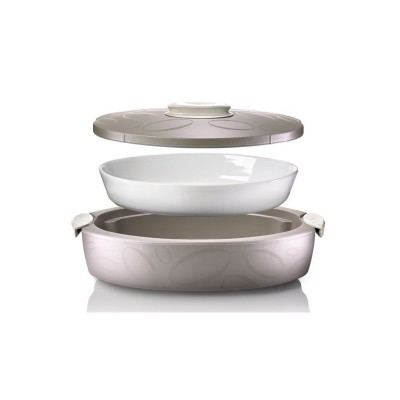 Assadeira térmica oval 4lts Tutto Caldo branca