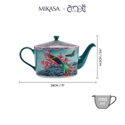 Mikasa x Sarah Arnett Bule de chá de porcelana 1,1lt
