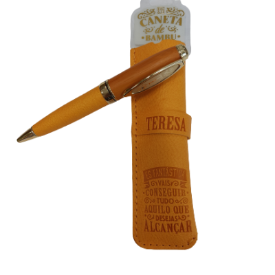 H&H - Caneta de Bambú com Bolsa Teresa