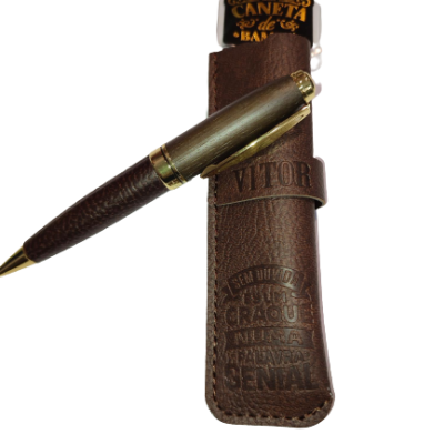 H&H - Caneta de Bambú com Bolsa Vitor