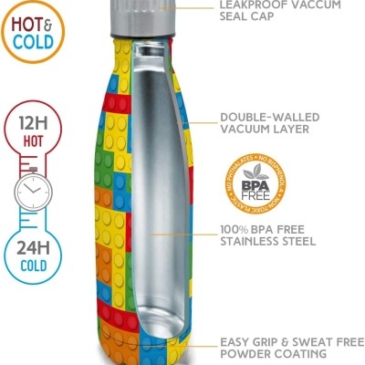 Nerthus Garrafa térmica 500ml Lego