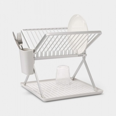 Brabantia Escorredor de Pratos Dobràvel cinza claro