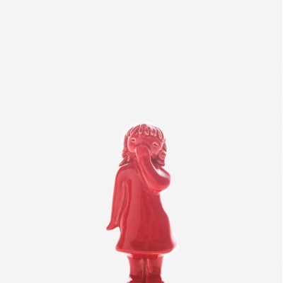 Rosa Malva Beijinho Menina a Receber vermelho